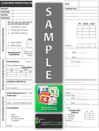 Quality Control Construction Template Store