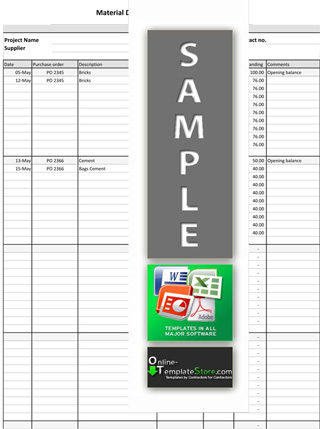 project management construction template store submittal register template