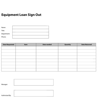 PDF Equipment Sign Out