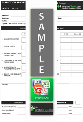 Quality Control Construction Template Store