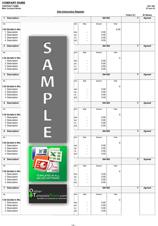 Commercial Cost Control - Construction Template Store Commercial Cost Control - Construction Template Store
