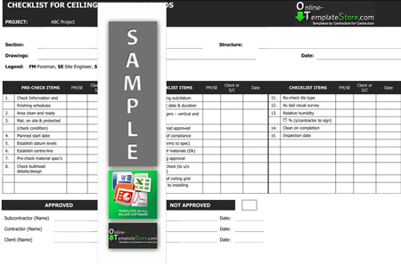 Quality Control Construction Template Store