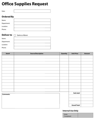 purchase order form template pdf
