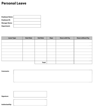 PDF leave application